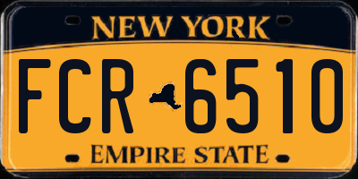 NY license plate FCR6510