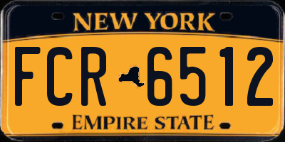 NY license plate FCR6512
