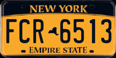 NY license plate FCR6513