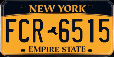 NY license plate FCR6515