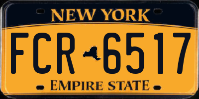 NY license plate FCR6517