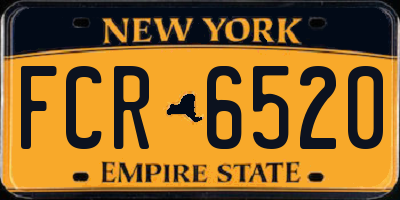 NY license plate FCR6520