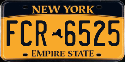 NY license plate FCR6525