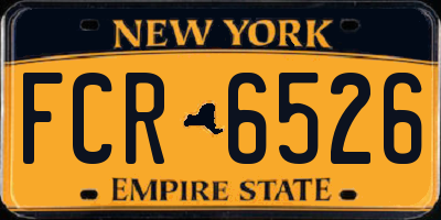 NY license plate FCR6526