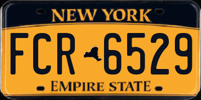NY license plate FCR6529