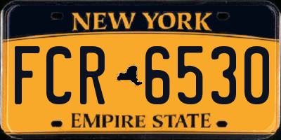 NY license plate FCR6530