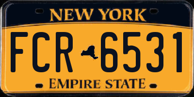 NY license plate FCR6531