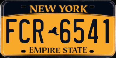 NY license plate FCR6541