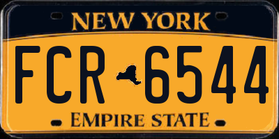 NY license plate FCR6544