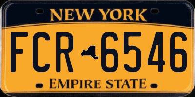 NY license plate FCR6546