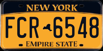 NY license plate FCR6548