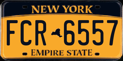 NY license plate FCR6557