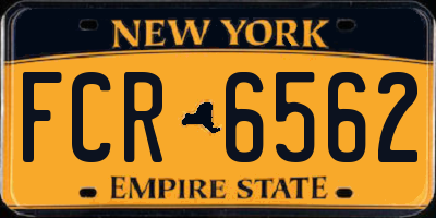 NY license plate FCR6562