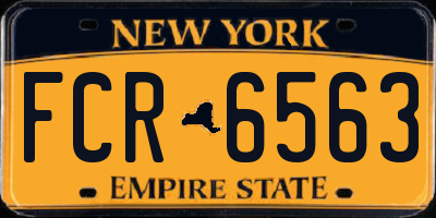 NY license plate FCR6563