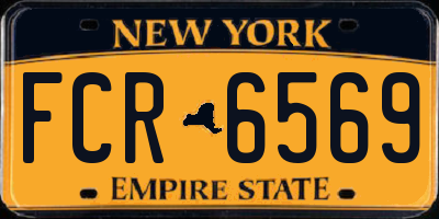 NY license plate FCR6569