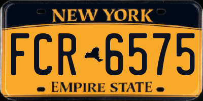 NY license plate FCR6575