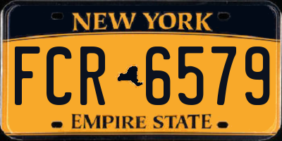 NY license plate FCR6579