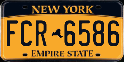 NY license plate FCR6586