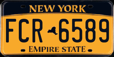 NY license plate FCR6589