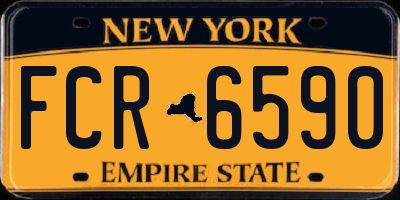 NY license plate FCR6590