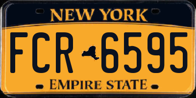 NY license plate FCR6595