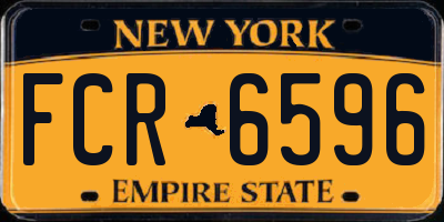 NY license plate FCR6596