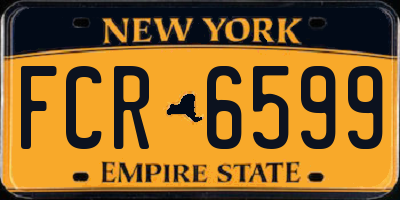 NY license plate FCR6599
