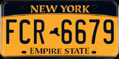 NY license plate FCR6679
