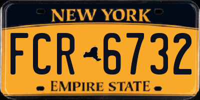 NY license plate FCR6732