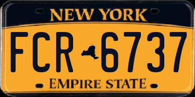 NY license plate FCR6737