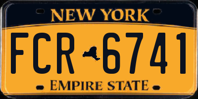 NY license plate FCR6741