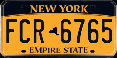 NY license plate FCR6765