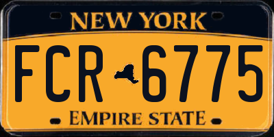 NY license plate FCR6775