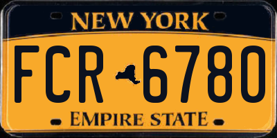 NY license plate FCR6780