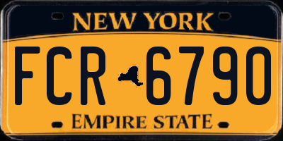 NY license plate FCR6790