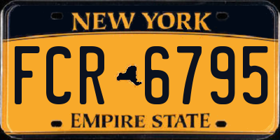 NY license plate FCR6795