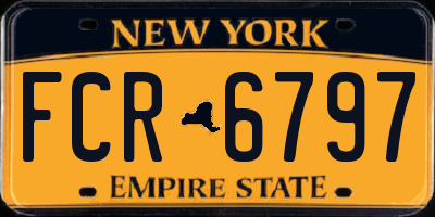 NY license plate FCR6797