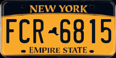 NY license plate FCR6815