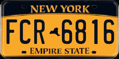 NY license plate FCR6816