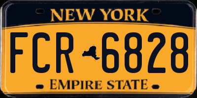NY license plate FCR6828