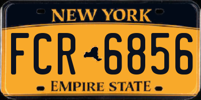 NY license plate FCR6856