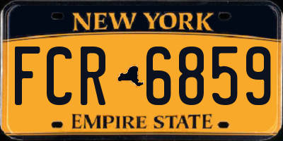 NY license plate FCR6859