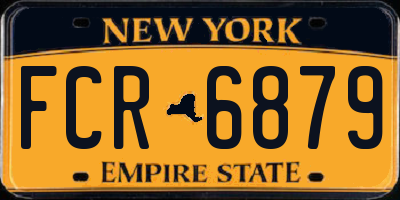NY license plate FCR6879
