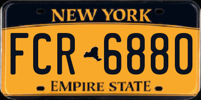NY license plate FCR6880