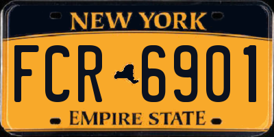 NY license plate FCR6901