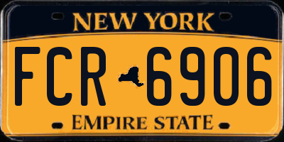 NY license plate FCR6906
