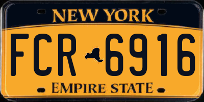 NY license plate FCR6916