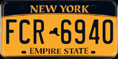 NY license plate FCR6940