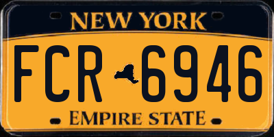NY license plate FCR6946