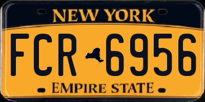 NY license plate FCR6956